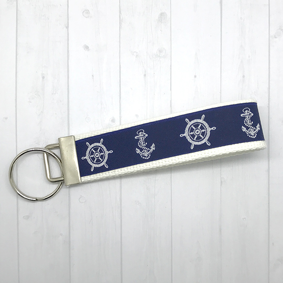 Blue anchor keychain