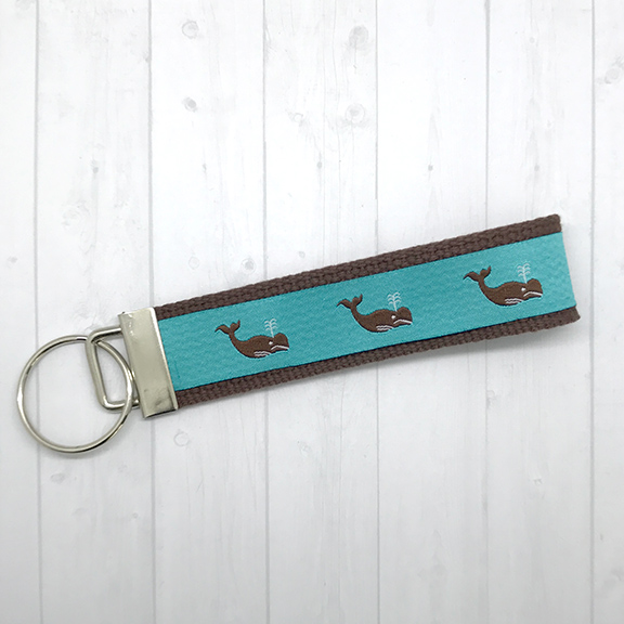 Brown whales keychain