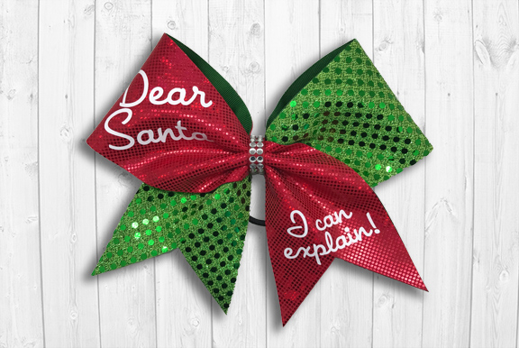 Santa cheer bow