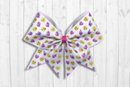 Love Emojis Valentine's Day Cheer Bow