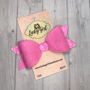 Modern bow with glitter and felt