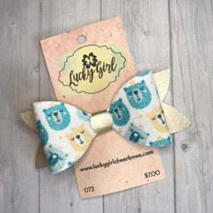 Modern bow with glitter graphics