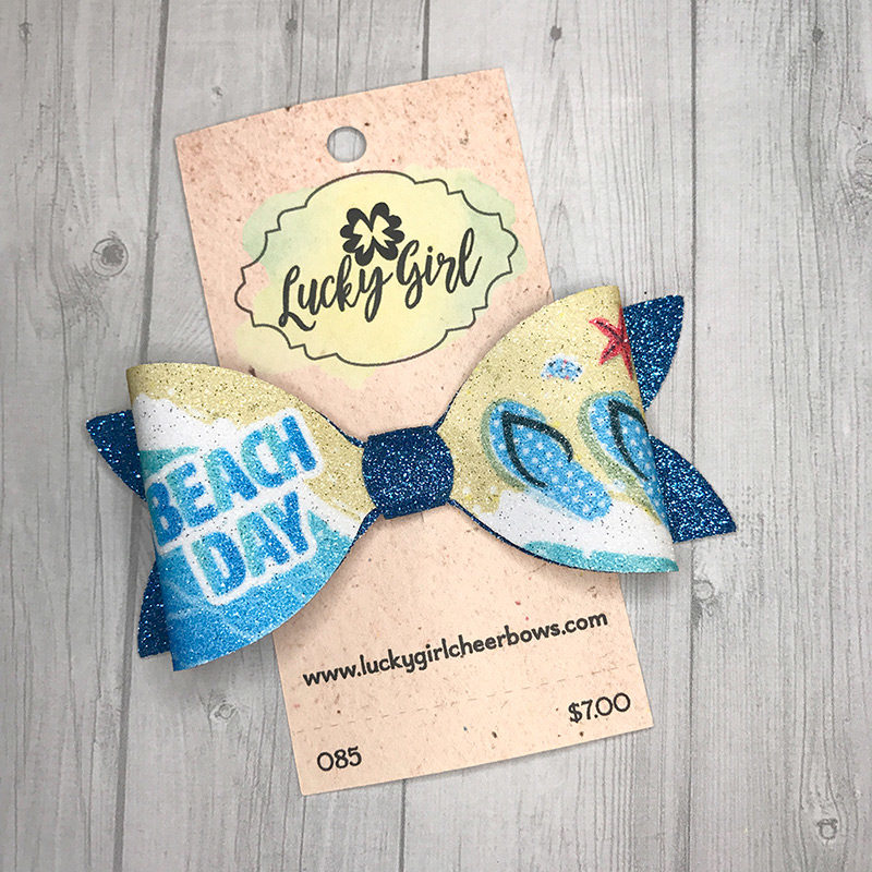 Modern bow with glitter Beach Day graphics