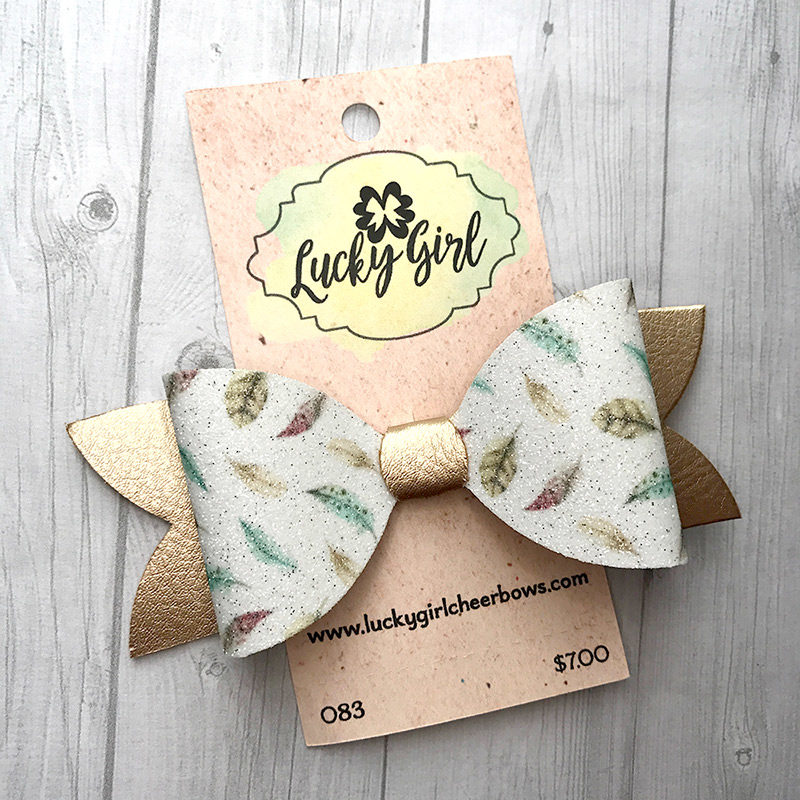 Modern bow with glittery graphics